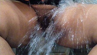 Desi Indian Hot Wife Saira Having Bath and Removed Dress Boob Show in Bathroom