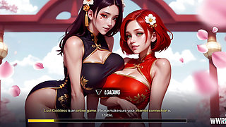 Lust Goddess game play, Nurse sucking captains big dick