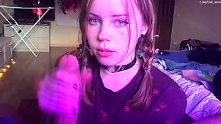 Younger stepsister sucks big cock and gets cum on face