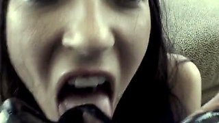 Cute slim teen Jamie Huxley Gets A Double Gulp Of Dick And Cum