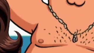 Cuckold's Sexual Fantasies. Cartoon. Parody