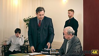 Watch how mature brunette Lilian Black cheats on her husband with a hung young stud!