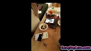 Korean uncle at ktv with 2 camgirls
