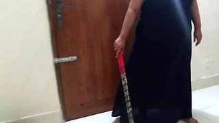 Saudi BBW Big Ass Hijab Maid Fucked by Boss When She Cleaning Room - Anal Fuck & Cum