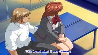 anime student with big tits having hard time