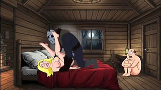 Halloween Hentai Sex: Crazy Fucking at Crystal Lake Camp with Octopussy