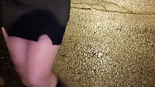 MILF Shown off Outdoors with Vibrating Sex Toys Without Panties