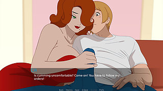 Secret of the House - Curvy Milf in a red dress loves being pleasured