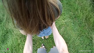 Alisa's Wild Brunette Passion in Car Sparks Heat