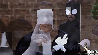 Big Tit Supervillain Fucked Hard By Monster Cock - Huge Tits, Blowjob, Hentai