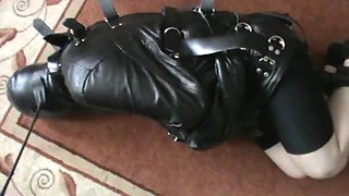 Time of spanking - moving in the straitjacket
