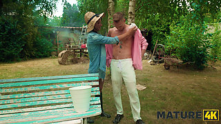 MATURE4K. Mature Czech is having fun outdoors