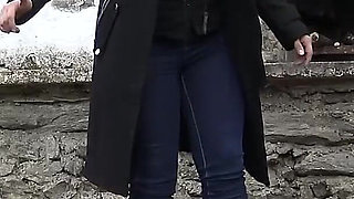 Slave Trampled Hard with Rubber Boots