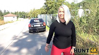 Hunt4k. dude can't resist jerking off to slim gf being drilled