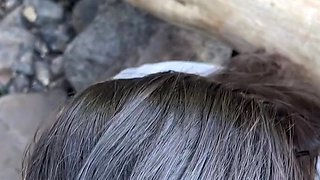 Great amateur video of Brunette POV oral sex