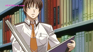 Janitor Gets Fucked on the Desk by Busty Headmistress After Hours in Her Office