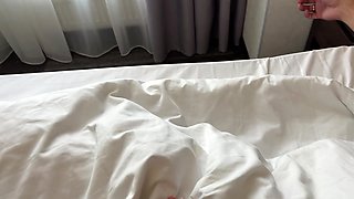 Horny and pregnant wife, throated his dick before a ride