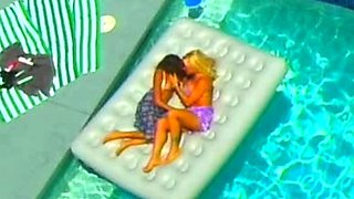 Lisa Daniels in steaming lingerie licking her big boobs