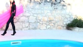 Amateur fetish BDSM action with redhead