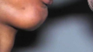 Ebony GF Sucks Big White Cock and Swallows All My Cum