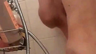 Very Horny Mature Woman Masturbates Dandy and Then Gets Fucked Standing up in the Shower