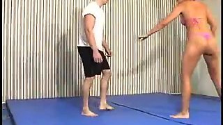 Julie squeeze mixed wrestling flw