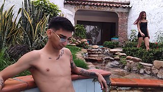 I Fuck My Stepsister in Our Parents' Pool Until I Cum in Her Mouth