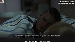 Young Blonde Babe with Big Tits Fucks Roommate and Gets a Cumshot on Her Belly - 3D Hentai Porn Game - Taboo University - Part 9