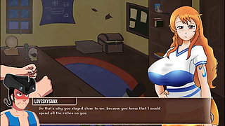 One Piece - Pirate Trainer Part 9 Hot Nami's Pussy and Makino's Boobs by Loveskysanx