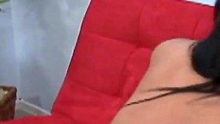 Milf brunette with pierced fake tits gets a wet facial