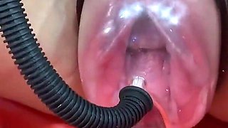 Giant Dildo Riding and Extreme Cunt Pumping
