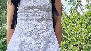 Naked Outdoor Gaping My Pussy and Peeing