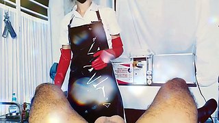 Amateur handjob POV clip that ends with a messy cumshot