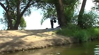 Horny hussy and old man mind-blowing sex scene