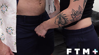 JockPussy - JD Manning working his cock in FTM Joey Michaels bonus hole