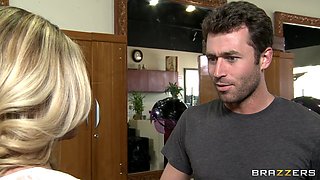Haircuts And Handjobs With James Deen, Angela Attison - Brazzers