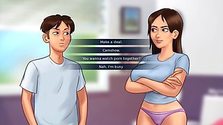 Misskitty2k undresses in the summertime saga as the music teacher