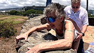 I Just Met This Visitor to Hawaii -- and Here We Are, Outdoors, Playing