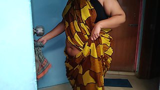Indian Maid Fucked by the Owner While Sweeping House - Huge Ass Cum