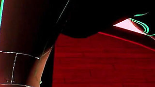 Sexy Green Robotic Sex Doll Fucked in a BDSM Sex Show