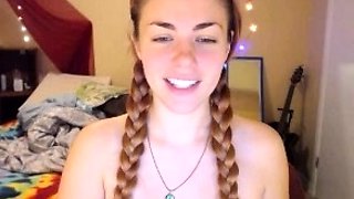 Jessy funny amateur teen brunette toying