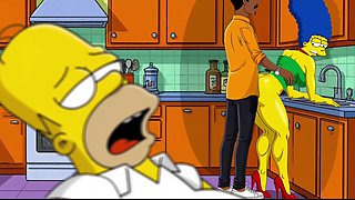 Marge Fucked While Homer's Takes a Nap - 2D Simpsons Animation