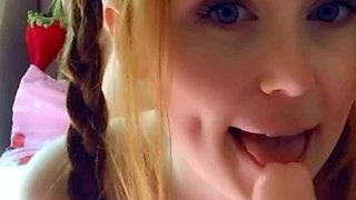 Amateur blonde teen girlfriend toyed and facialized