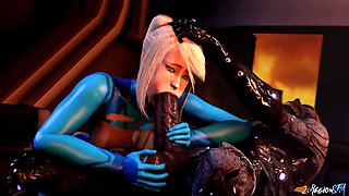 Hardcore 3D Animation: Busty Blonde Samus Aran Getting Fucked And Creampied By a Big-cock Monster