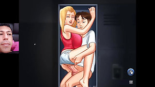 Hard sex in college hidden in the break time with a big ass and busty blonde have my milk 😈