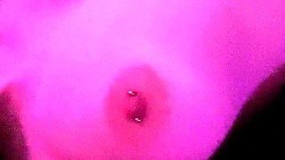 Small titted brunette teen fingering on the bed