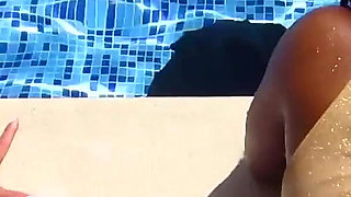 Insane Outdoor Jacuzzi Threesome with Hot Ebony and Hot Latina Bella Diosa and Kiki Minaj