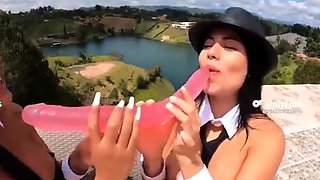 Tight ass amateur mature sucking and fucking outdoors