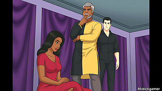 Indian aunty and her stepson sharing threesome indian sex