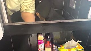 Aroused Slutty Hottie Gets Her Bubble Booty Jizzed After Hot Quickie In the Public Toilet